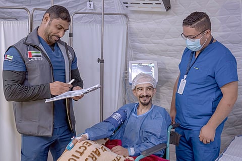 Hospital in Al Arish treated complex fractures and injury complications.