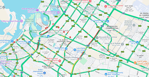 Dubai-Sharjah traffic