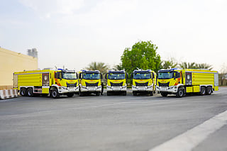 Sharjah Civil Defence's new IVECO fire trucks boost emergency response capacity.