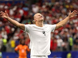 Erling Haaland celebrates a goal during the FIFA World Cup 2026 Round Of 32 match between Cote d'Ivoire and Norway at Dallas Stadium on June 30, 2026 in Arlington, Texas.