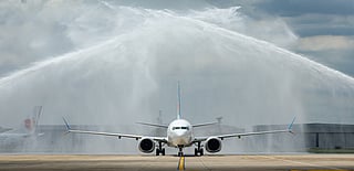 The inaugural flight touched down earlier today to a water cannon salute and a warm welcome from local officials representing the Tourism Authority of Thailand, Don Mueang International Airport as well as other key stakeholders.