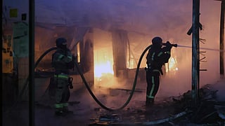 A strike in central Kyiv, Ukraine's capital, triggered a fire following a blast during an air raid alert, as per an AFP reporter. The journalist heard a detonation and saw a cloud of smoke and flames. Fire crews and ambulances arrived promptly at the scene. Firefighters put out a blaze at a market during the Russian missile strike on the Ukrainian capital of Kyiv.