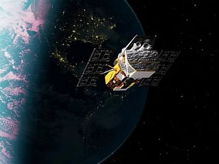Artist's illustration of NASA’s Neil Gehrels Swift Observatory orbiting Earth.