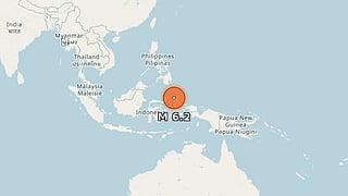 The magnitude 6.2 earthquake hit Indonesia's Halmahera region time at 02:31:28.8 UTC at a depth of 121 km, and a distance of 115 km North of Ternate, Indonesia, as per the National Earthquake Information Center, US Geological Survey (NEIC- USGS).