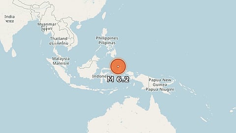 The magnitude 6.2 earthquake hit Indonesia's Halmahera region at 02:31:28 UTC at a depth of 121 km, and a distance of 115 km North of Ternate, Indonesia, as per the National Earthquake Information Center, US Geological Survey (NEIC- USGS).