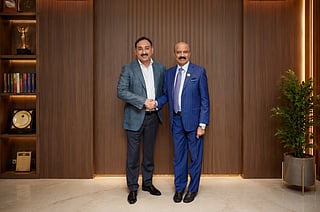 Dr Azad Moopen, executive chairman and Varun Khanna, managing director and group CEO - Aster DM Quality Care Ltd. 