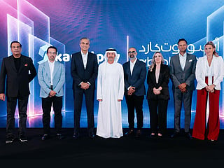 From left to right: Prashant Anand, Chief Compliance Officer, KamelPay (KP); Ehsan Rahman, Co-founder & CEO, KP; Saadaat Yaqub, Co-founder, KP; Hussain AlQemzi, Chairman, KP; Zishan Rahman, Co-founder & CTO, KP; Najwan Alallawi, AVP, Mawarid Finance; Thomas Kuncheria, Head of SME solutions EEMEA, Mastercard; Gina Petersen-Skyrme, Country Manager (UAE & Oman), Mastercard