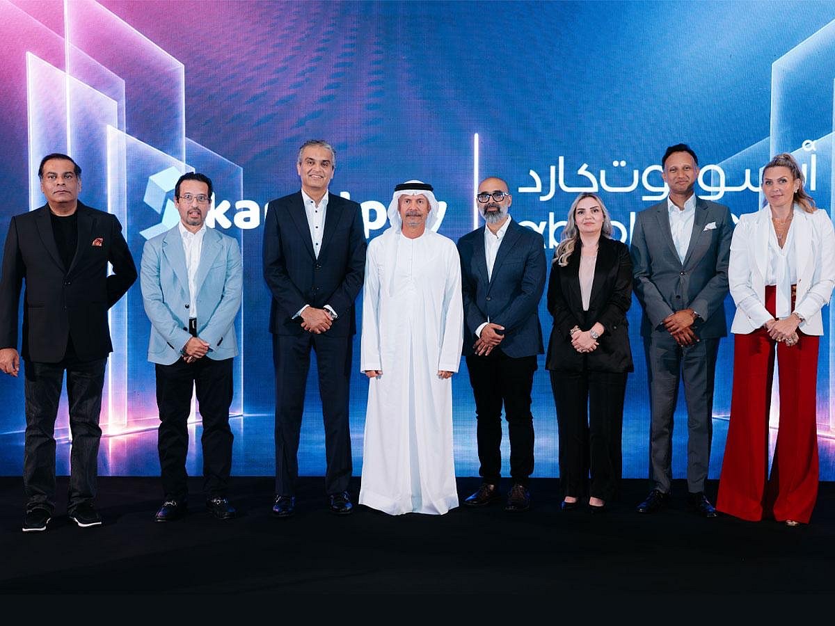 From left to right: Prashant Anand, Chief Compliance Officer, KamelPay (KP); Ehsan Rahman, Co-founder & CEO, KP; Saadaat Yaqub, Co-founder, KP; Hussain AlQemzi, Chairman, KP; Zishan Rahman, Co-founder & CTO, KP; Najwan Alallawi, AVP, Mawarid Finance; Thomas Kuncheria, Head of SME solutions EEMEA, Mastercard; Gina Petersen-Skyrme, Country Manager (UAE & Oman), Mastercard