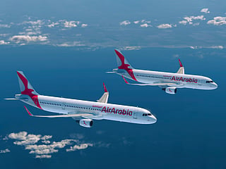 The airline began operating the Sharjah–London Gatwick route on Saturday with two non-stop flights a day using the Airbus A321LR. 