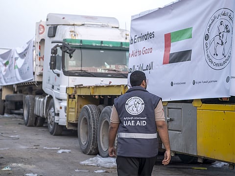 Food parcels and shelter materials were sent to support families in the besieged enclave.