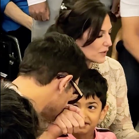 The clip, shared on Instagram Stories by Lekha Washington, partner of Aamir's nephew Imran Khan, captured Gauri exchanging her vows.