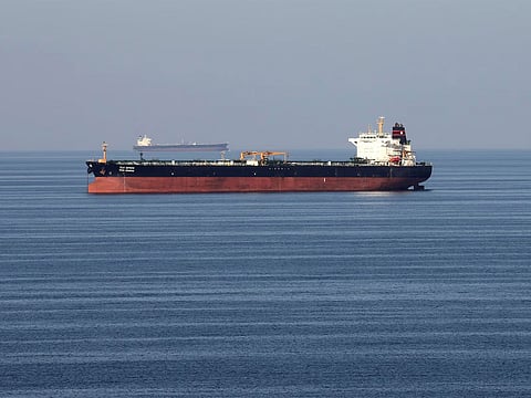 Oil tankers transit through the Strait of Hormuz. Photo for illustrative purposes only