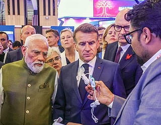 Indian Prime Minister Narendra Modi with French President Emmanuel Macron. The meeting held on July 6, 2026 was co-chaired by France's Interministerial Delegate for Strategic Minerals, Benjamin Gallezot, and Kameshwar Saip, Joint Secretary, National Critical Mineral Mission, Ministry of Mines.