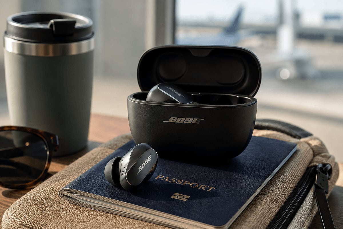 Travel-ready wireless earbuds