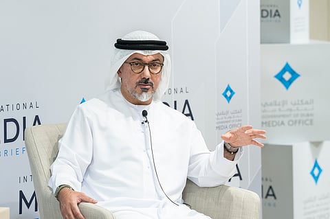 Hamed Ali, Chief Executive Officer of Dubai Financial Market and Nasdaq Dubai, during the first session of the Government of Dubai Media Office’s International Media Briefing series.