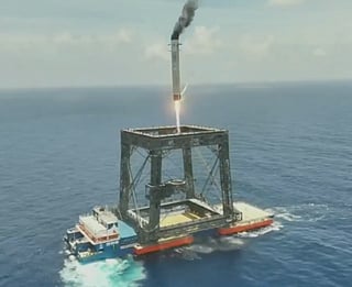 The the rocket booster descends vertically onto the offshore platform with engines firing, producing smoke/plume effects typical of a controlled landing (similar to SpaceX footage). The rocket was launched from Hainan, and state media/CASC confirmed the success. This marks a major milestone for China’s space program, making them the third entity (after SpaceX’s Falcon 9 and Blue Origin’s New Glenn) to achieve orbital-class reusable booster recovery.