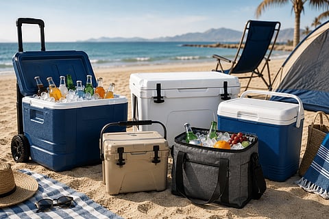 Coolers by the beach