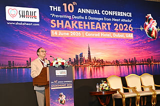 Dr Brajesh Mittal, chairman and founder of SHAKE symposium and medical director of Medcare Hospital, delivering the keynote address