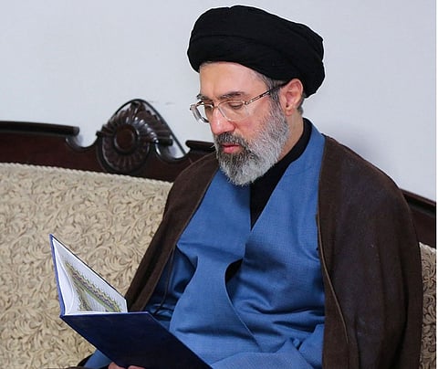The semi-official Tasnim News Agency reported that Iranian Supreme Leader Mojataba Khamenei is reportedly leading a condolence ceremony on Saturday for the late Supreme Leader Ayatollah Ali Khamenei, was killed in military strikes on February 28, 
