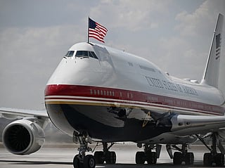 Qatar-gifted Air Force One transporting US President lands at Etimesgut Air Base near Ankara, on July 7, 2026, ahead of the 36th NATO Heads of State and Government Summit.