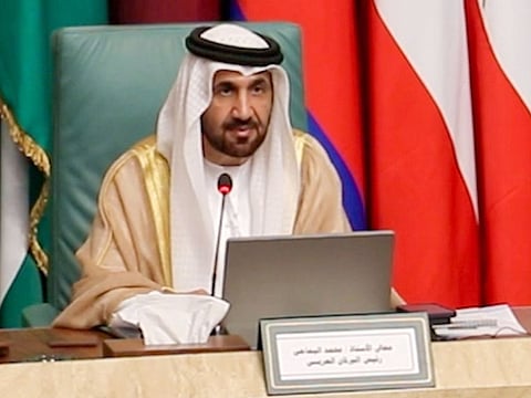 Arab Parliament Speaker Mohammed bin Ahmed Al Yamahi