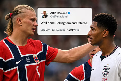 Haaland's father slams referee after England win