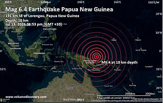 Magnitude 6.4 quake strikes off Papua New Guinea