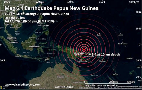 Magnitude 6.4 quake strikes off Papua New Guinea