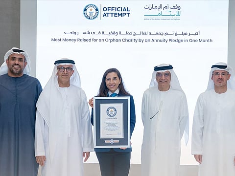 The world record follows the campaign’s success of raising Dh3.3 billion during Ramadan. 