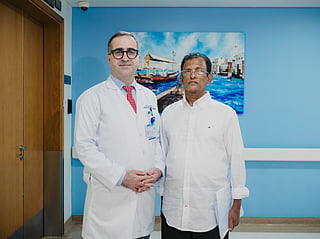 Michael Antony Nawaraja (right) with Dr Alan Haso