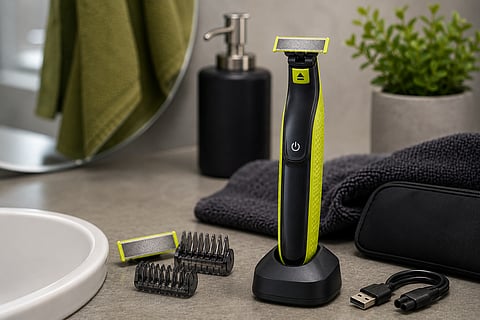 Bathroom grooming station for men
