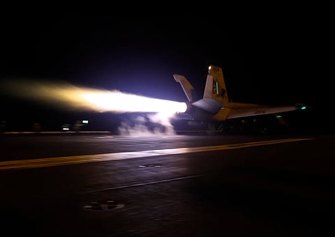 US forces struck Iranian command centres, air defences, missile and drone capabilities, and coastal surveillance facilities to further degrade Iran's ability to threaten commercial vessels transiting the Strait of Hormuz. The US Navy blockade on Iran ports kicked off 12:01 am Gulf on Wednesday, July 15, 2026.