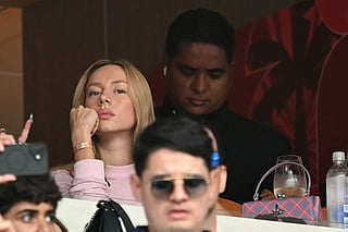 Spanish actress Ester Exposito attends the 2026 World Cup football tournament third-place match between France and England at the Miami Stadium in Miami on July 18, 2026.