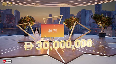 UAE Lottery show host Diala Makki during Lucky Day Draw No. 260718