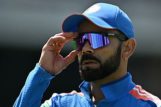 India's Virat Kohli looks on during the third one-day international (ODI) cricket match between England and India at Lord's cricket ground in London on July 19, 2026.