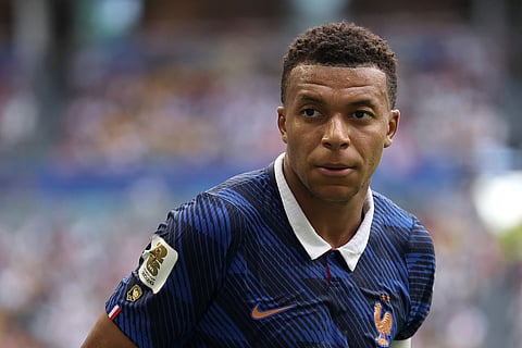 Kylian Mbappe #10 of France looks on during the FIFA World Cup 2026 Bronze Medal match between France and England at Miami Stadium on July 18, 2026 in Miami Gardens, Florida.