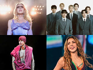 Madonna, BTS, Justin Bieber, Shakira (Photo: Instagram/@madonna, @bts.bighitofficial, @lilbieber, @shakira)