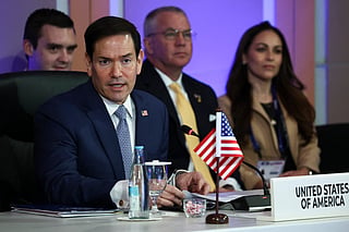 US Secretary of State Marco Rubio delivers his opening statement during the ASEAN Post-Ministerial Conference with US on the sidelines of the Association of Southeast Asian Nations (ASEAN) Foreign Ministers' Meeting in Pasay, Metro Manila on July 22, 2026.