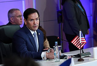 US Secretary of State Marco Rubio attends the ASEAN Post-Ministerial Conference with US on the sidelines of the Association of Southeast Asian Nations (ASEAN) Foreign Ministers' Meeting in Pasay, Metro Manila on July 22, 2026.