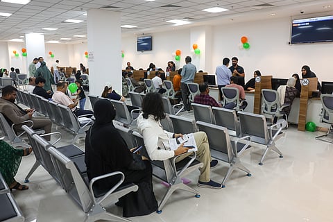 An ICAC centre run by Alhind in Dubai which took over the processing of Indian passport, visa and attestation applications from July 22, 2026