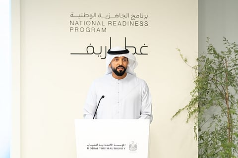 Dr. Sultan bin Saif Al Neyadi, Minister of State for Youth Affairs at the launch of the  “National Readiness Programme – Ghatareef” by the Federal Youth Authority.