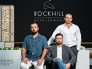 The Uruskhanov family at the launch of Rockhill Tower, the first of four planned Ajman developments