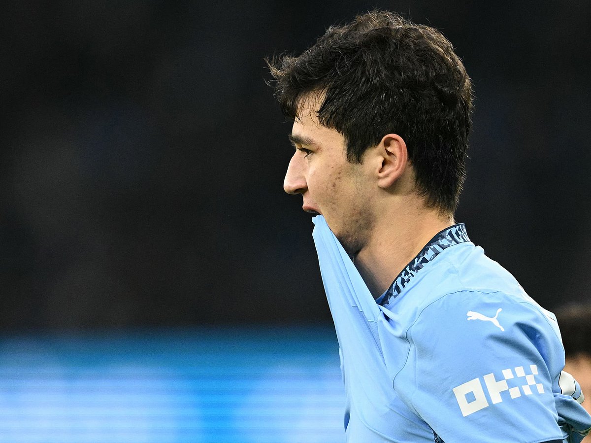 Manchester City's Uzbek defender Abdukodir Khusanov