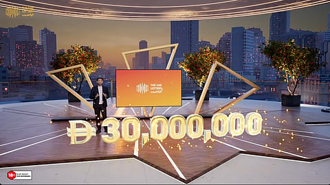 UAE Lottery show host Chadi Khalaf during Lucky Day Draw No. 260725