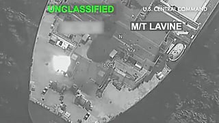 The US military said on Friday that it fired on another merchant vessel, M/T Lavine, that was trying to breach its blockade of Iranian ports, while Iran targeted American strongholds around the Gulf. 