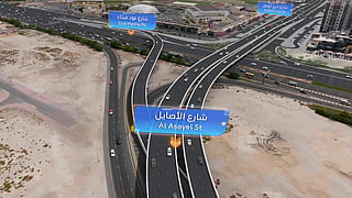 The newly inaugurated three-lane bridge, which opened on Sunday, carries up to 3,600 vehicles an hour from Al Khail Road to Al Asayel Street via Al Wasl Club Street.