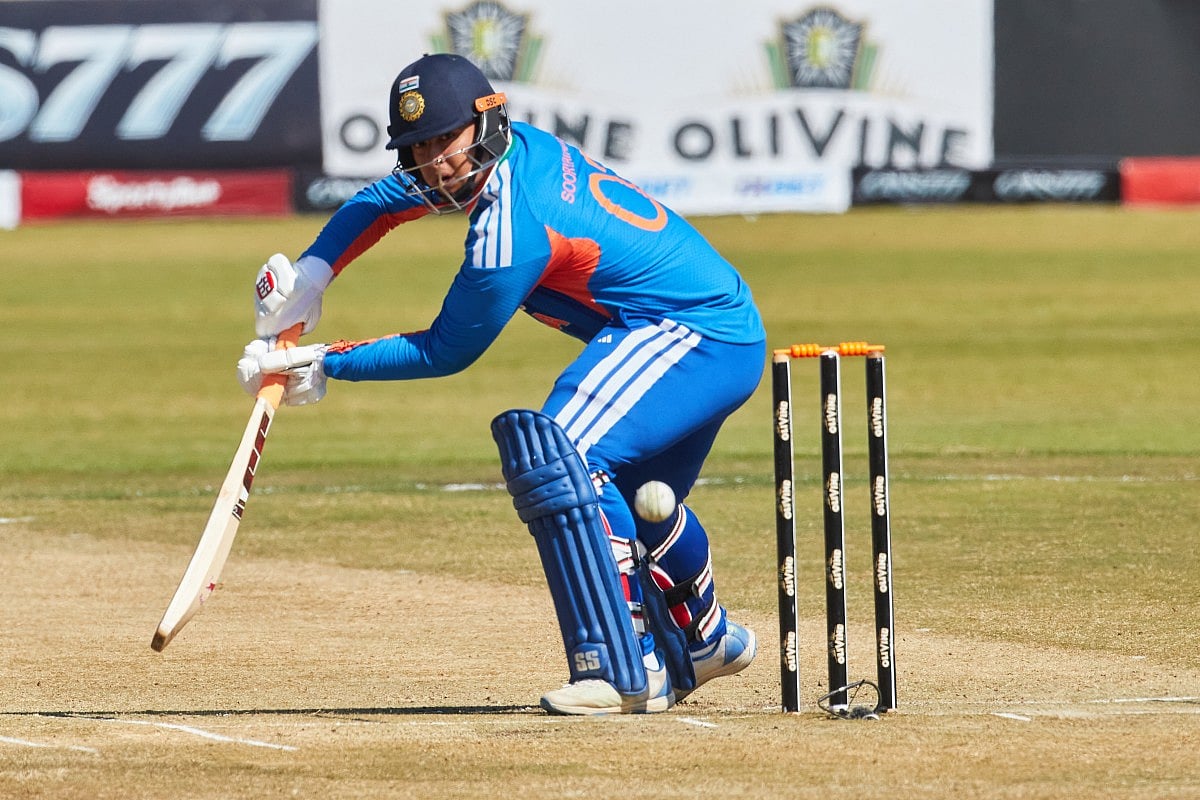 India's Vaibhav Sooryavanshi plays a shot during the third Twenty20 international cricket match between Zimbabwe and India at Harare Sports Club in Harare, on July 26, 2026.