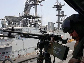 This screen grab made on July 26, 2026 from undated handout video footage released by the US Central Command (CENTCOM) shows what CENTCOM says are operations enforcing its naval blockade against Iran. 