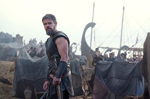 Matt Damon as Odysseus in a scene from "The Odyssey."