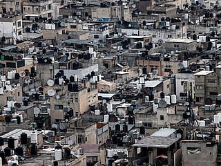 This photo shows a general view of the Balata camp for Palestinian refugees, east of Nablus, in the Israeli-occupied West Bank on July 29, 2026.  